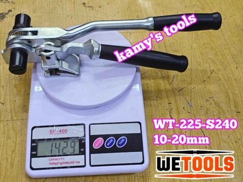 Kìm siết đai inox 10-20mm Wetools WT-225-S240 dụng cụ rút siết cảo căng dây đai inox