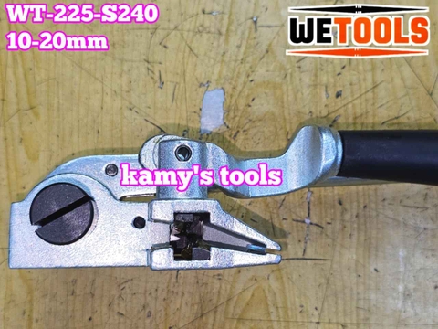 Kìm siết đai inox 10-20mm Wetools WT-225-S240 dụng cụ rút siết cảo căng dây đai inox