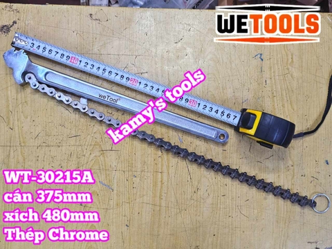 Cờ lê xích 15 inch Wetools WT-30215A thép Chrome mở ống 130mm