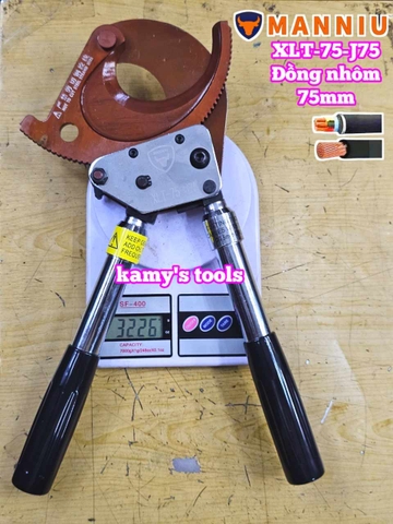 Kìm cắt cáp nhông J75 cắt đồng nhôm 75mm Manniu XLT-75-J75