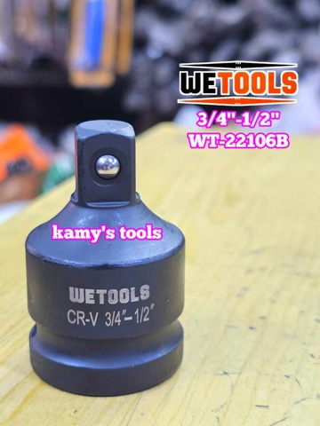 Đầu chuyển tuýp đầu biến đen 1 ra 3/4, 3/4 ra 1, 1/2 ra 3/4, 3/4 ra 1/2 Wetools WT-22105B WT-22106B WT-22107B WT-22108B