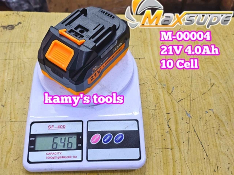 Pin Maxsupe 10 Cell 21V 4.0Ah M-00004 chân pin chuẩn LXT phổ thông 4cm