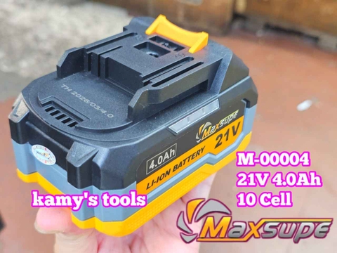 Pin Maxsupe 10 Cell 21V 4.0Ah M-00004 chân pin chuẩn LXT phổ thông 4cm