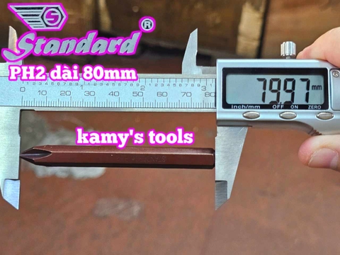 Mũi vít đóng bake 4 cạnh PH2 thép cao cấp S2 dài 36mm 80mm Standard
