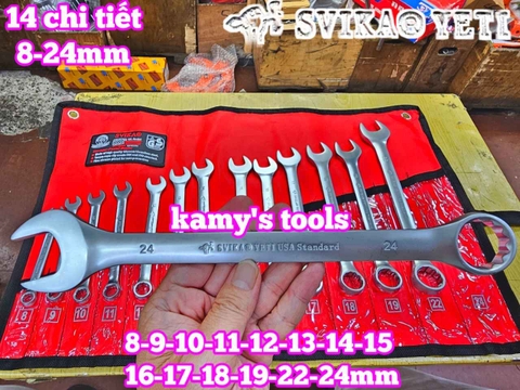 Bộ cờ lê vòng miệng Yeti đầu búa 14 chi tiết 8-24mm YETI-32201A