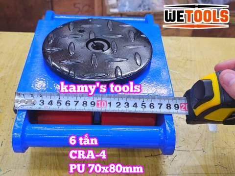 Con rùa di chuyển 6 tấn model CRA-4 Wetools, xe rùa đẩy hàng tải trọng cao giúp di chuyển hàng hoá nặng trong nhà xưởng nhà máy