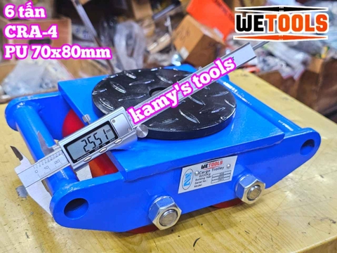 Con rùa di chuyển 6 tấn model CRA-4 Wetools, xe rùa đẩy hàng tải trọng cao giúp di chuyển hàng hoá nặng trong nhà xưởng nhà máy