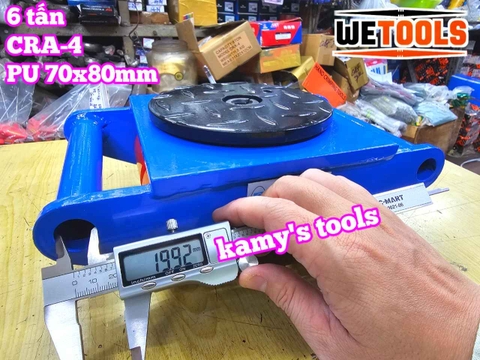 Con rùa di chuyển 6 tấn model CRA-4 Wetools, xe rùa đẩy hàng tải trọng cao giúp di chuyển hàng hoá nặng trong nhà xưởng nhà máy