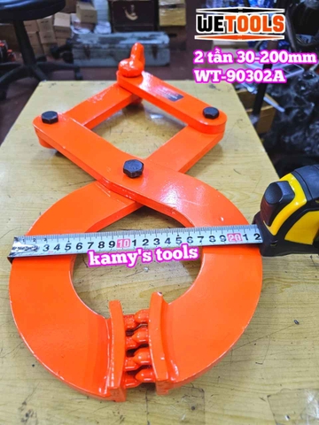 Kẹp kéo pallet 2 tấn mở ngàm 30-200mm Wetools WT-90302A