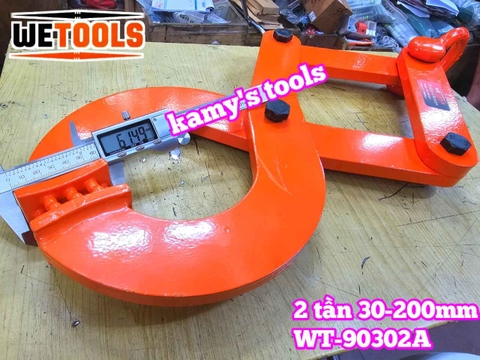 Kẹp kéo pallet 2 tấn mở ngàm 30-200mm Wetools WT-90302A