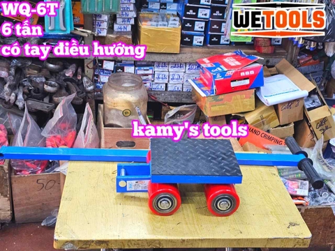 Con rùa chuyển hàng 4 bánh xe 6 tấn WQ-6T có tay cầm điều hướng Wetools