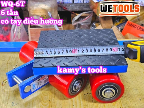 Con rùa chuyển hàng 4 bánh xe 6 tấn WQ-6T có tay cầm điều hướng Wetools