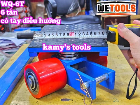Con rùa chuyển hàng 4 bánh xe 6 tấn WQ-6T có tay cầm điều hướng Wetools