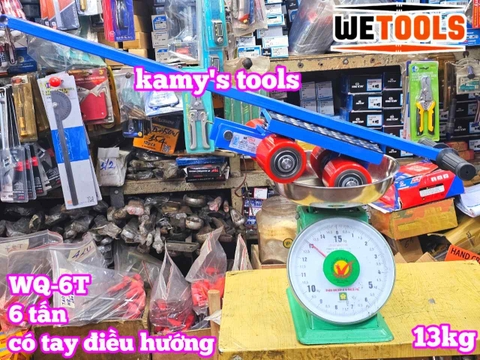 Con rùa chuyển hàng 4 bánh xe 6 tấn WQ-6T có tay cầm điều hướng Wetools