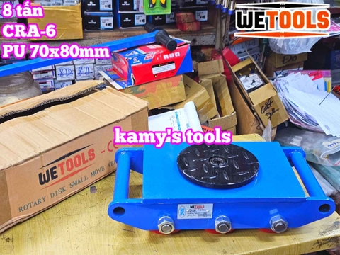 Con rùa đẩy hàng 8 tấn Wetools model CRA-6 6 bánh xe PU