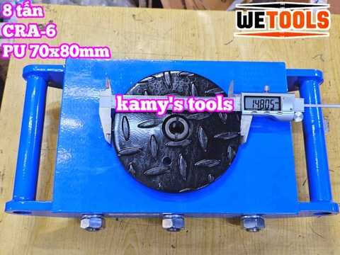 Con rùa đẩy hàng 8 tấn Wetools model CRA-6 6 bánh xe PU