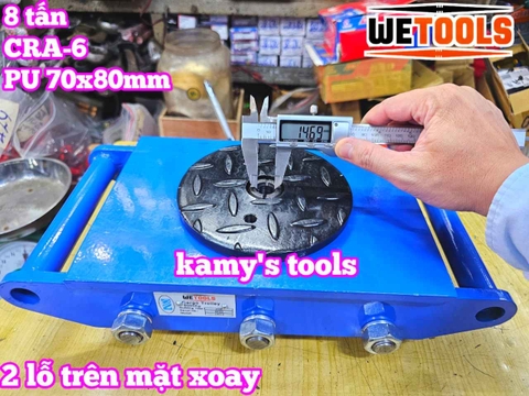 Con rùa đẩy hàng 8 tấn Wetools model CRA-6 6 bánh xe PU
