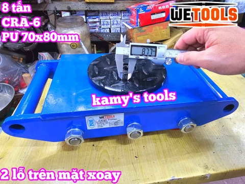 Con rùa đẩy hàng 8 tấn Wetools model CRA-6 6 bánh xe PU