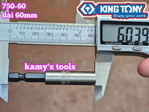 Đầu nối lục giác sang bắn vít 1/4 inch Kingtony model 750-60