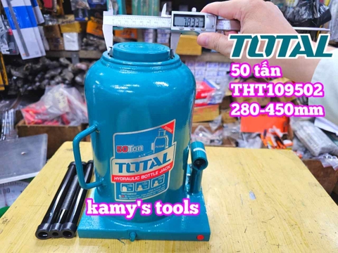 Kích con đội thủy lực 50 tấn Total THT109502 cao 280-450mm