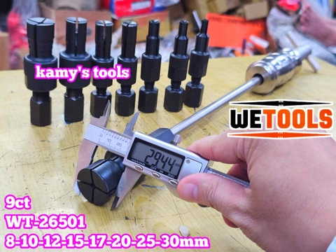 Cảo vam giật bạc đạn bi trong xe máy ô tô, bạc đạn nồi tay ga 9 chi tiết 8-30mm Wetools WT-26501