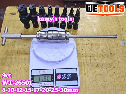 Cảo vam giật bạc đạn bi trong xe máy ô tô, bạc đạn nồi tay ga 9 chi tiết 8-30mm Wetools WT-26501