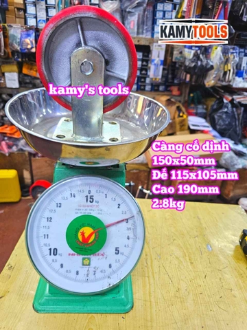 Combo đế càng CỐ ĐỊNH và bánh xe PU mâm gang 150mm 150x50mm Kamytools KMT-CD150PU