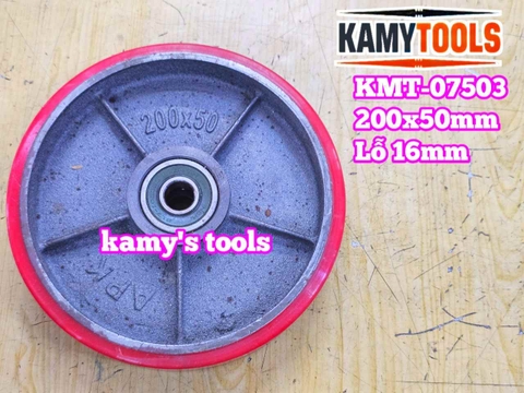 Bánh xe PU mâm gang 200mm 200x50mm Kamytools KMT-07503