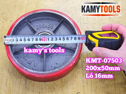 Bánh xe PU mâm gang 200mm 200x50mm Kamytools KMT-07503
