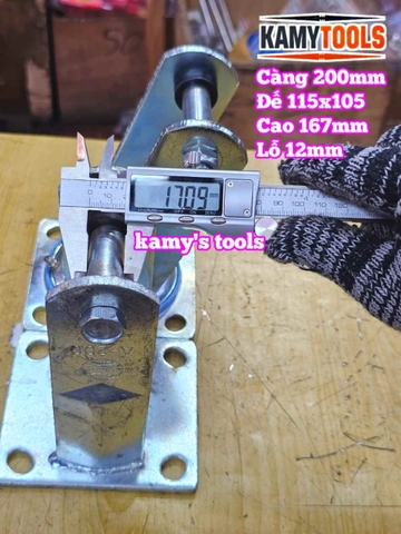 Đế càng bánh xe cố định và xoay loại dày 6mm cho bánh xe 200mm Kamytools KMT-33200A KMT-32200A