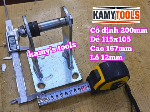 Đế càng bánh xe cố định và xoay loại dày 6mm cho bánh xe 200mm Kamytools KMT-33200A KMT-32200A