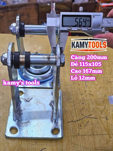 Đế càng bánh xe cố định và xoay loại dày 6mm cho bánh xe 200mm Kamytools KMT-33200A KMT-32200A