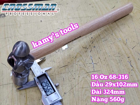 Búa đầu bi tròn thép Crossman 8oz 68-308, 12oz 68-312, 16oz 68-316, 24oz 68-324, 32oz 68-332