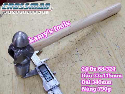 Búa đầu bi tròn thép Crossman 8oz 68-308, 12oz 68-312, 16oz 68-316, 24oz 68-324, 32oz 68-332