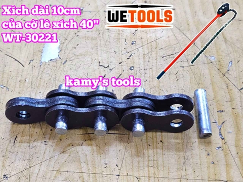 Xích của cờ lê xích 40 inch trở lên dài 100mm Wetools WT-30221 bước xích 36x50mm