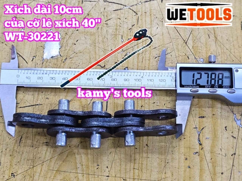 Xích của cờ lê xích 40 inch trở lên dài 100mm Wetools WT-30221 bước xích 36x50mm