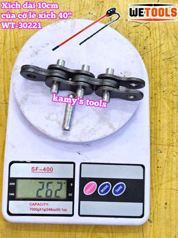Xích của cờ lê xích 40 inch trở lên dài 100mm Wetools WT-30221 bước xích 36x50mm