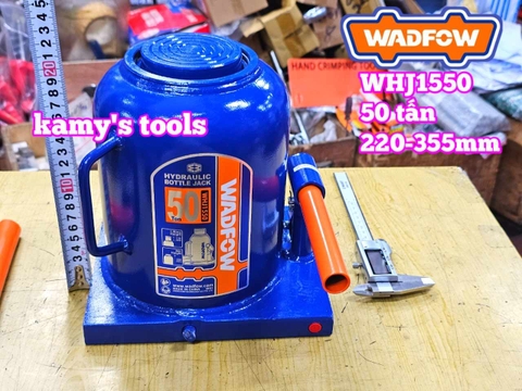 Kích con đội thủy lực 50 tấn Wadfow WHJ1550 hành trình 130mm cao 220-255mm