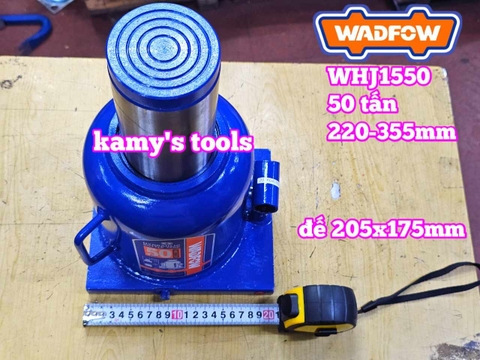 Kích con đội thủy lực 50 tấn Wadfow WHJ1550 hành trình 130mm cao 220-255mm