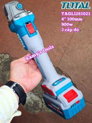 TAGLI261021 Máy mài góc dùng pin Lithium 20V Total 4 inch 100mm (1 pin+1 sạc)