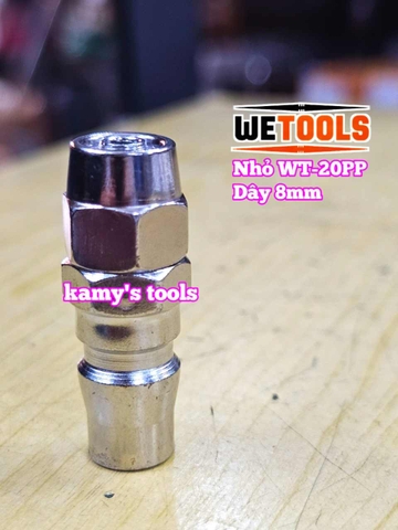 Bộ nối nhanh hơi khí nén dùng cho dây hơi 8mm 20SP 20PP Wetools WT-20PP WT-20SP