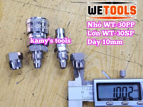 Bộ nối nhanh hơi khí nén dùng cho dây hơi 10mm 30SP 30PP Wetools WT-30SP WT-30PP