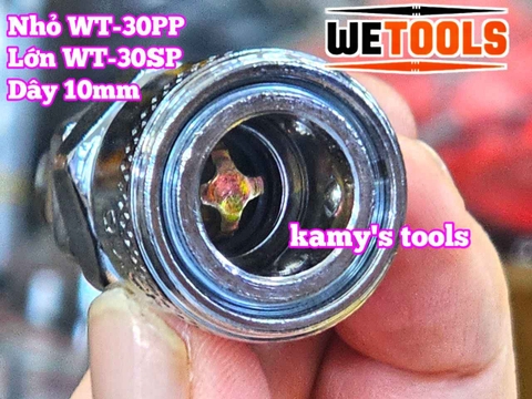 Bộ nối nhanh hơi khí nén dùng cho dây hơi 10mm 30SP 30PP Wetools WT-30SP WT-30PP