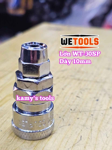 Bộ nối nhanh hơi khí nén dùng cho dây hơi 10mm 30SP 30PP Wetools WT-30SP WT-30PP