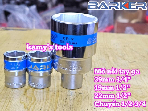 Combo bộ đầu tuýp đầu khẩu 39mm mở nồi xe tay ga Barker 4 chi tiết BARKER-23204