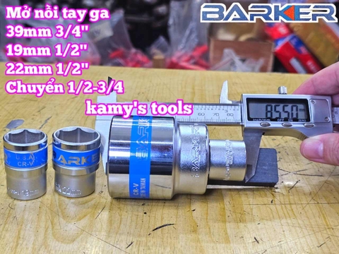 Combo bộ đầu tuýp đầu khẩu 39mm mở nồi xe tay ga Barker 4 chi tiết BARKER-23204