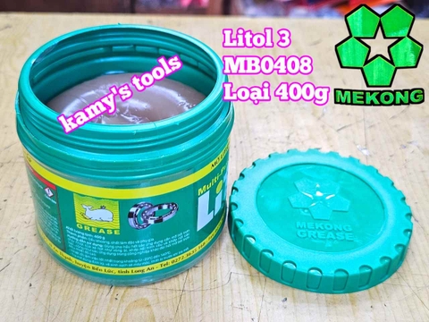 Mỡ bò chịu nhiệt Mekong Litol 3 MB0408 khối lượng tịnh 400g