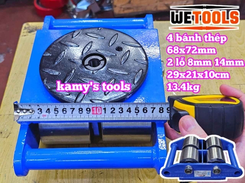 Con rùa chuyển hàng bánh sắt CRA-4 6 tấn Wetools 4 bánh xe di chuyển nâng hạ máy móc
