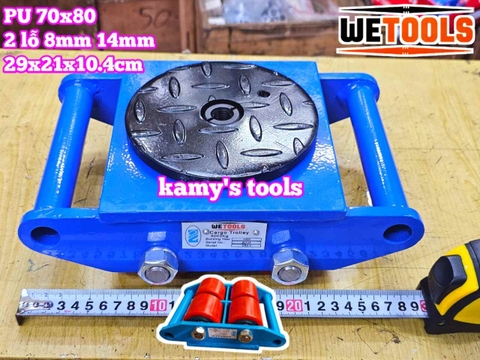 Con rùa di chuyển 6 tấn model CRA-4 Wetools, xe rùa đẩy hàng tải trọng cao giúp di chuyển hàng hoá nặng trong nhà xưởng nhà máy