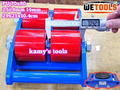 Con rùa di chuyển 6 tấn model CRA-4 Wetools, xe rùa đẩy hàng tải trọng cao giúp di chuyển hàng hoá nặng trong nhà xưởng nhà máy